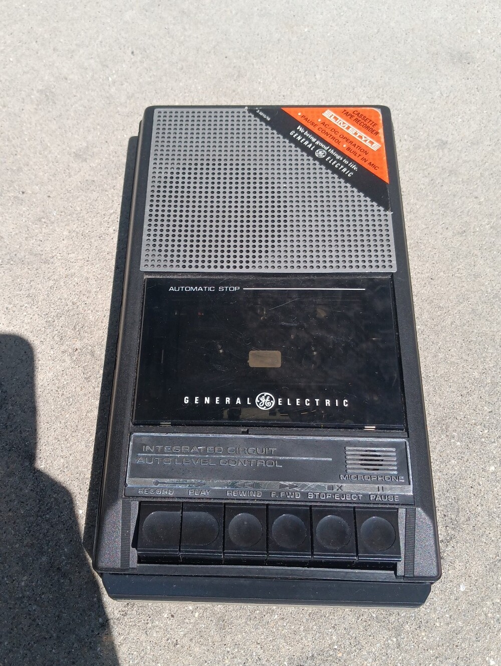 General Electric 3-5015C Cassette Recorder Auto Stop